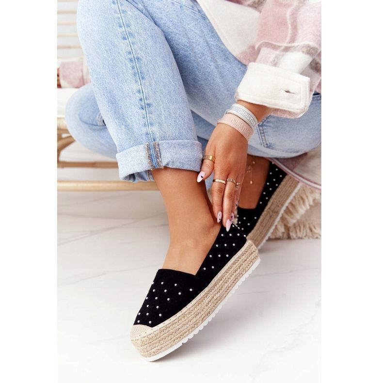 S.Barski Espadrilles på halmplattformen S. Bararski svart 1