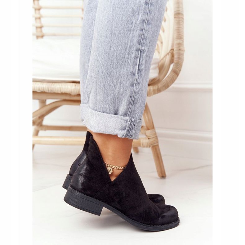 PS1 Svarta Hillary damstövlar med utskärningar 2