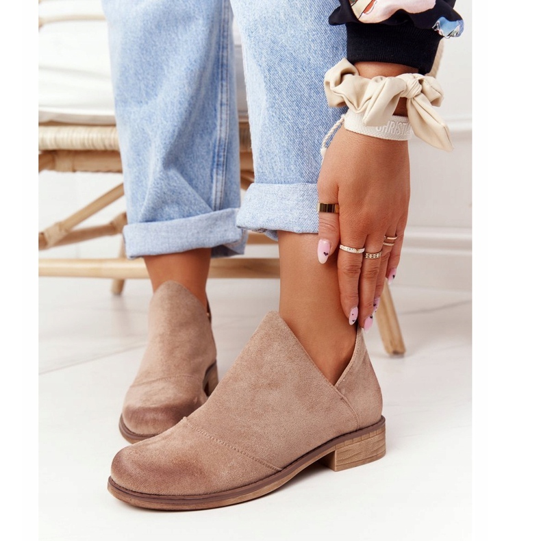 PS1 Damskor med utskärningar Beige Hillary brun 2