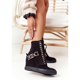 Dammocka Sneakers BOOCI 2222 Golden Black Letters svart 1