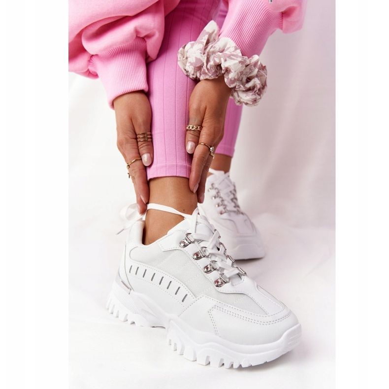 PS1 Kvinnors sneakers på stor sula vit Good Mood 1