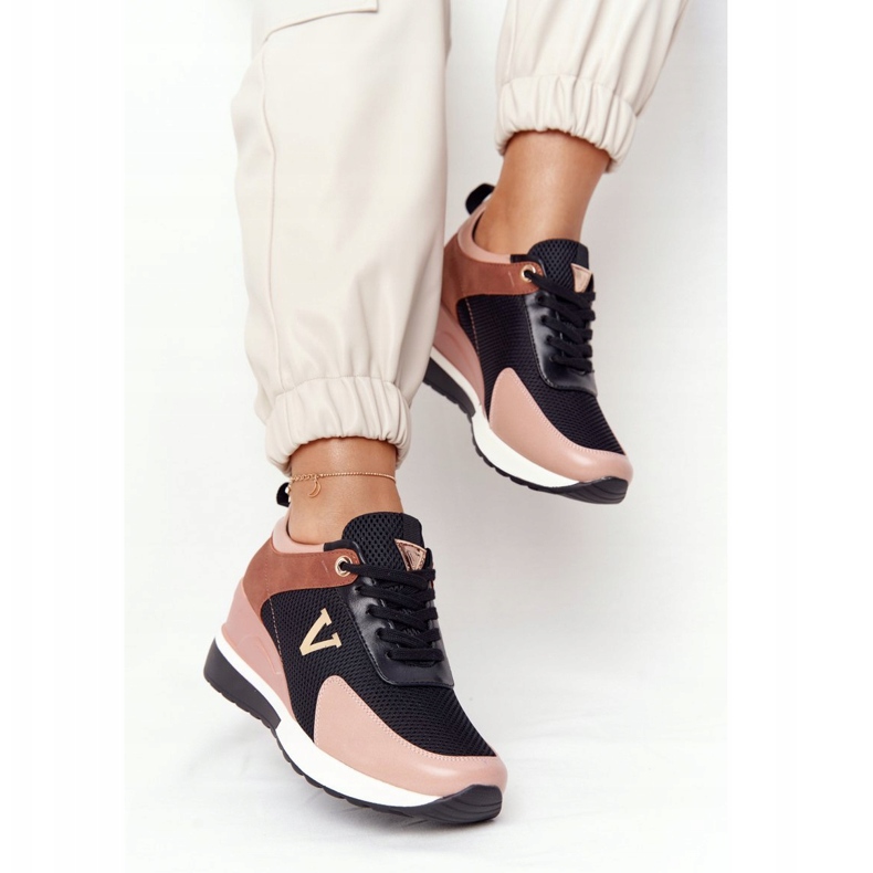 Wedge Sneakers Vinceza 10590 Svart-Rosa 2