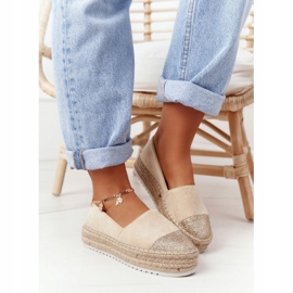 S.Barski Espadrilles på halmplattformen S. Barski Beige 1