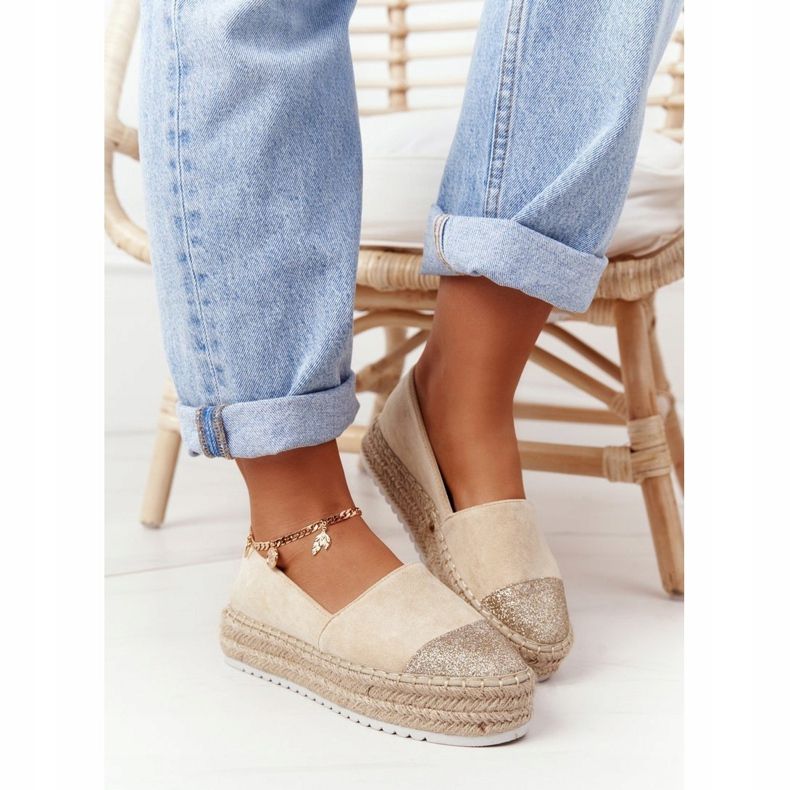 S.Barski Espadrilles på halmplattformen S. Barski Beige 1