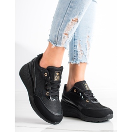 SHELOVET Klassiska svarta sneakers 2