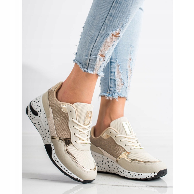 SHELOVET Golden Wedge Sneakers mångfärgad gyllene 1