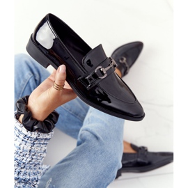 S.Barski Eleganta kvinnors loafers S. Barski lackerad svart 2