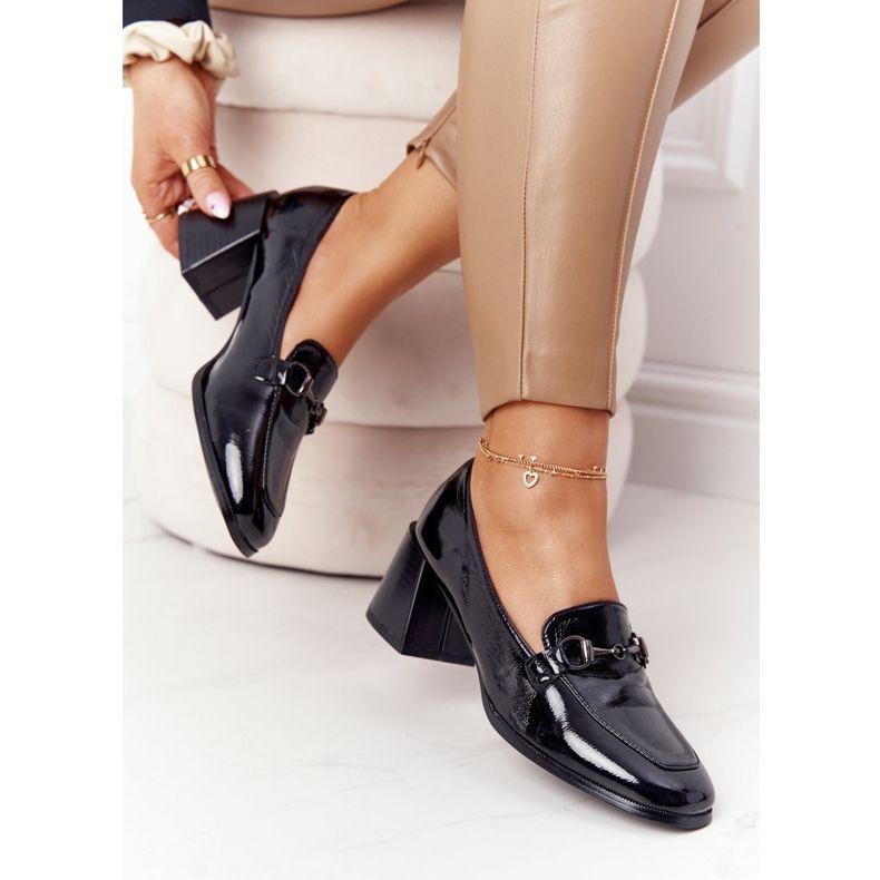 Eleganta pumps på höga klackar S.Barski Premium Black svart 1