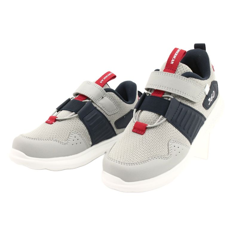 American Club AA06 sportskor i skinnsula grå 2