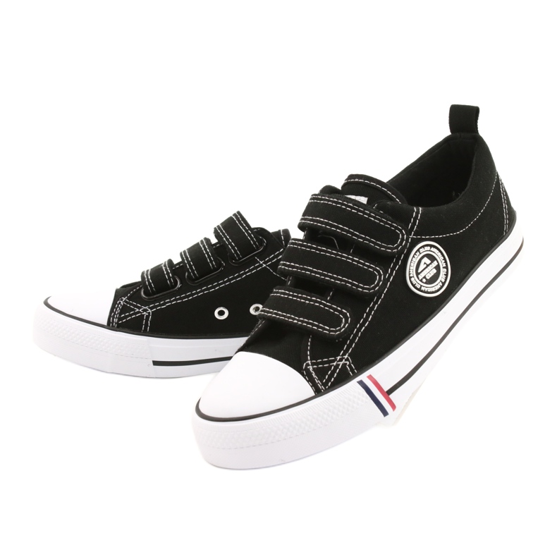 Svarta kardborre sneakers American Club LH31 / 22 3