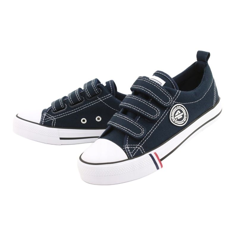 American Club LH31 / 22 marinblå kardborre sneakers 4
