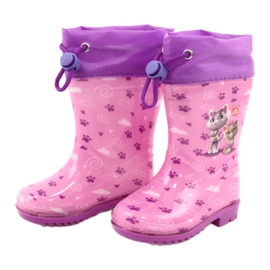 American Club American Pink Kitties Galoshes KAL05 violett rosa 1