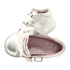 Mazurek Sportläderskor med kardborreband 1264 silver silver- grå 5