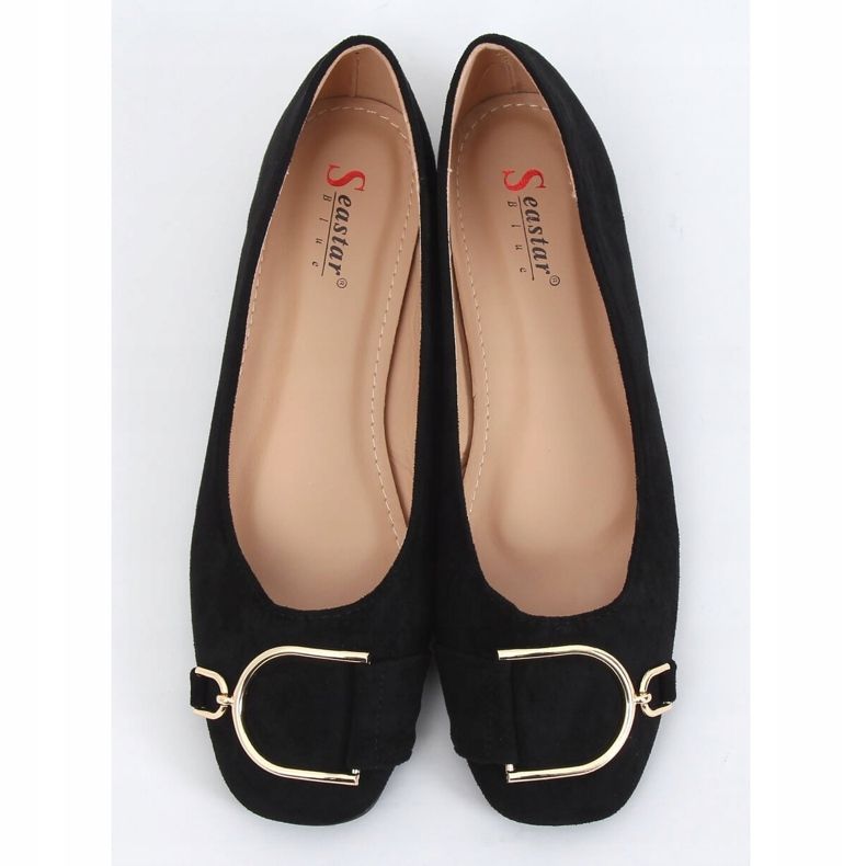 Eleganta svarta ballerinor för kvinnor LK47P Svart 1