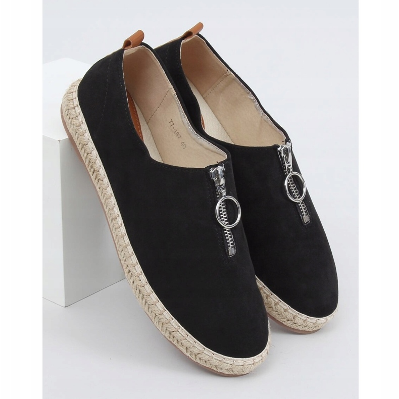Svarta damas espadriller 77-187 Svart 1