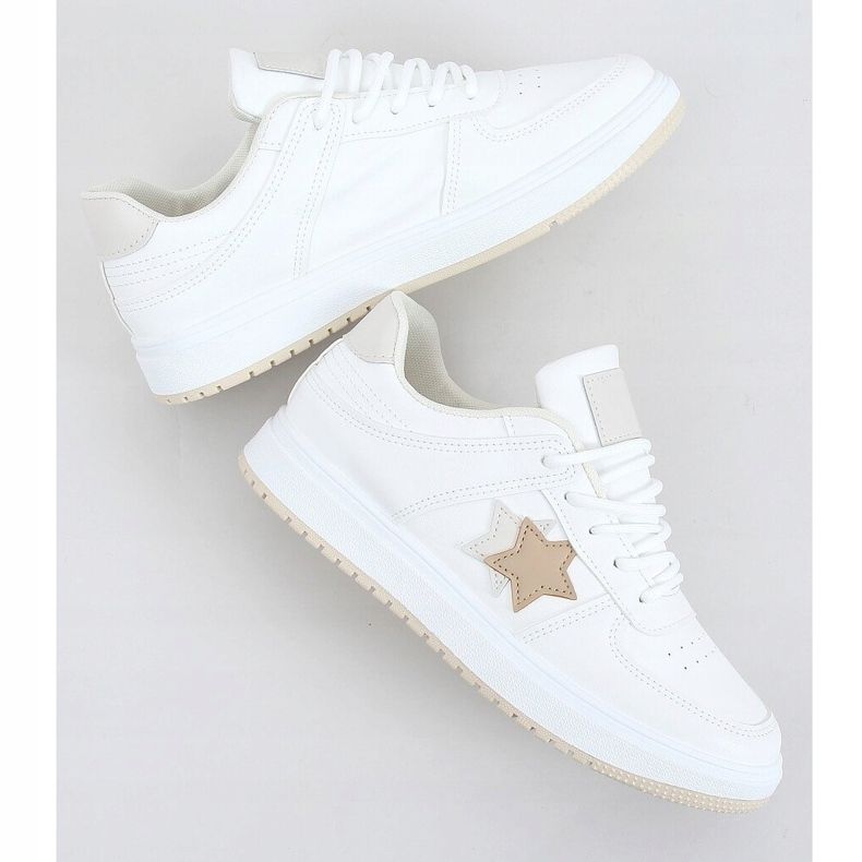 Ecru -sneakers för kvinnor BL229P Beige 1