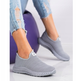 SHELOVET Spring Openwork Slipons grå 2