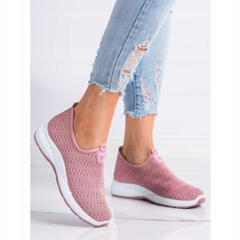 SHELOVET Lätta slip-on sneakers rosa 1