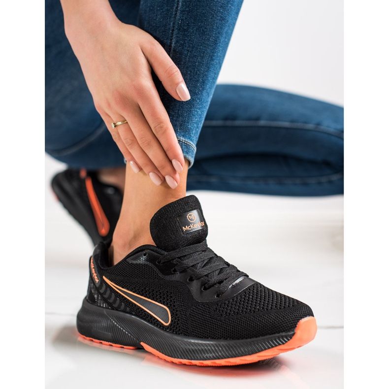 Mckeylor Snörade sportskor svart orange 2