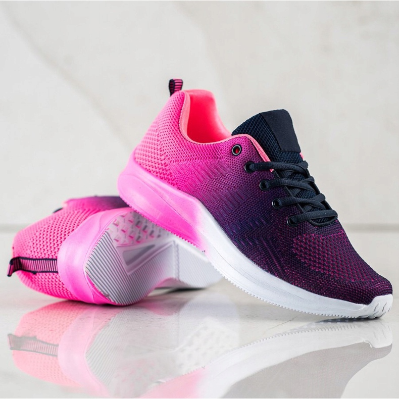 Bona Sneakers med Ombre -effekten purpur marinblå rosa 1