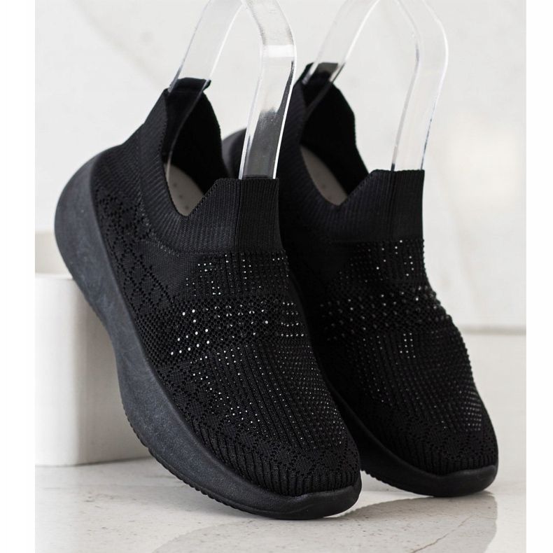 Renda Svarta sneakers med kristaller 2