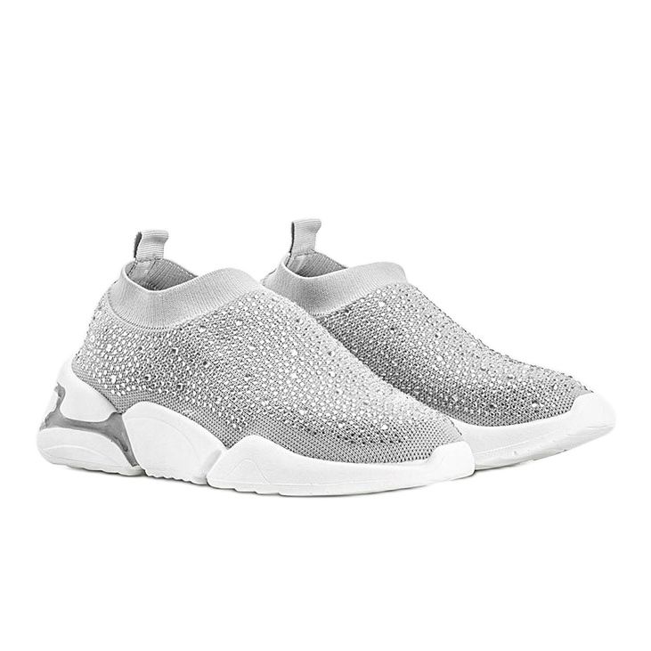 Eva silver slip-on sportskor silver- 1