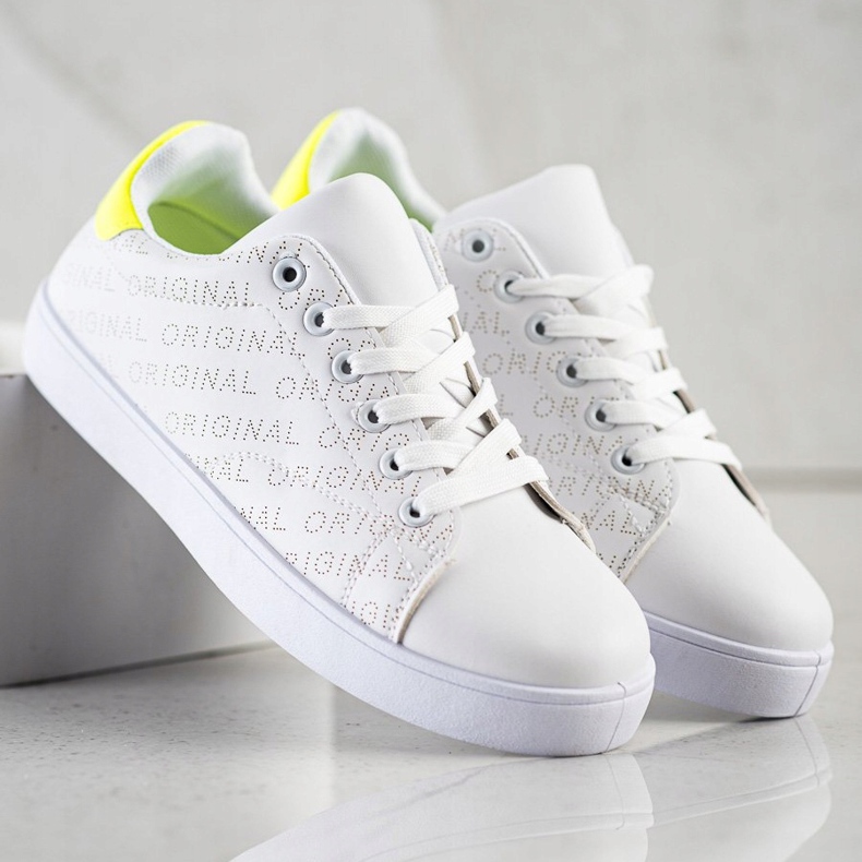 SHELOVET Original låga sneakers vit 1