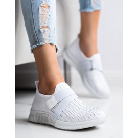 SHELOVET Sportskor med kristaller vit 1