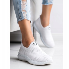 SHELOVET Lätta slip-on sneakers vit 1