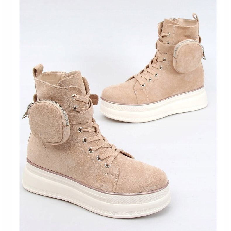 Höga sneakers med en påse beige HO263 Beige 1