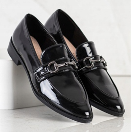 S. BARSKI Eleganta mockasiner i Spitz svart 1