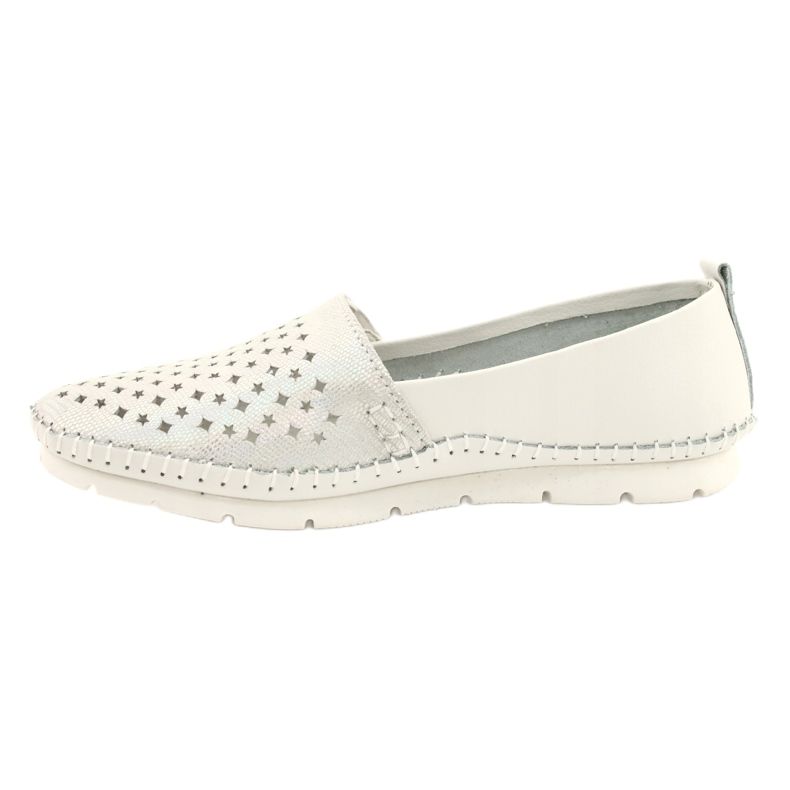 Evento loafers dam 21PB32-3613 vita och silver 1