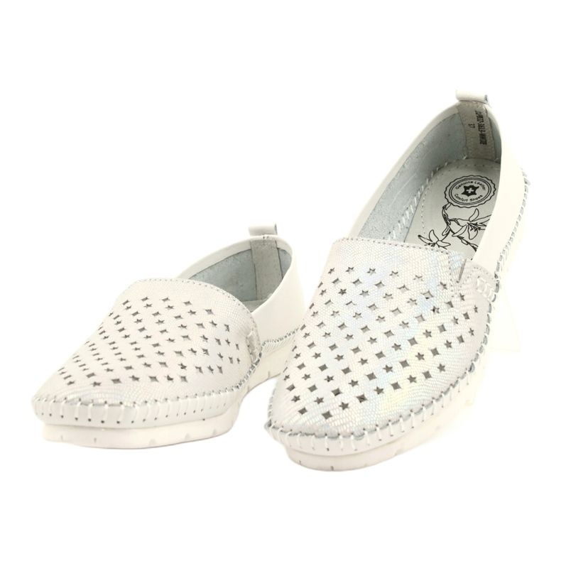 Evento loafers dam 21PB32-3613 vita och silver silver- 2