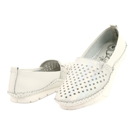 Evento loafers dam 21PB32-3613 vita och silver 3