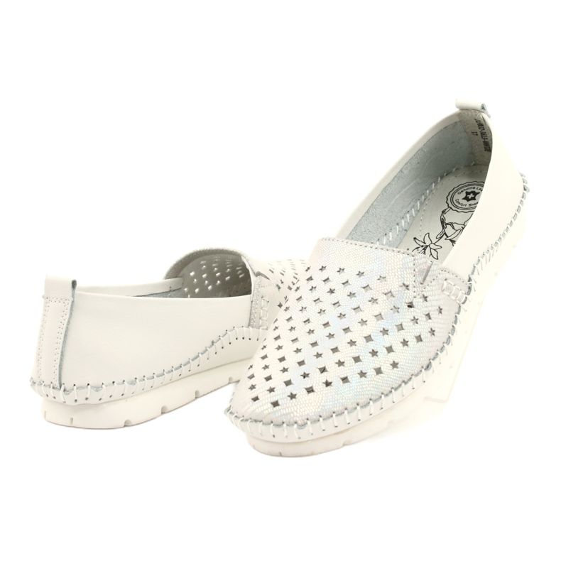Evento loafers dam 21PB32-3613 vita och silver silver- 3