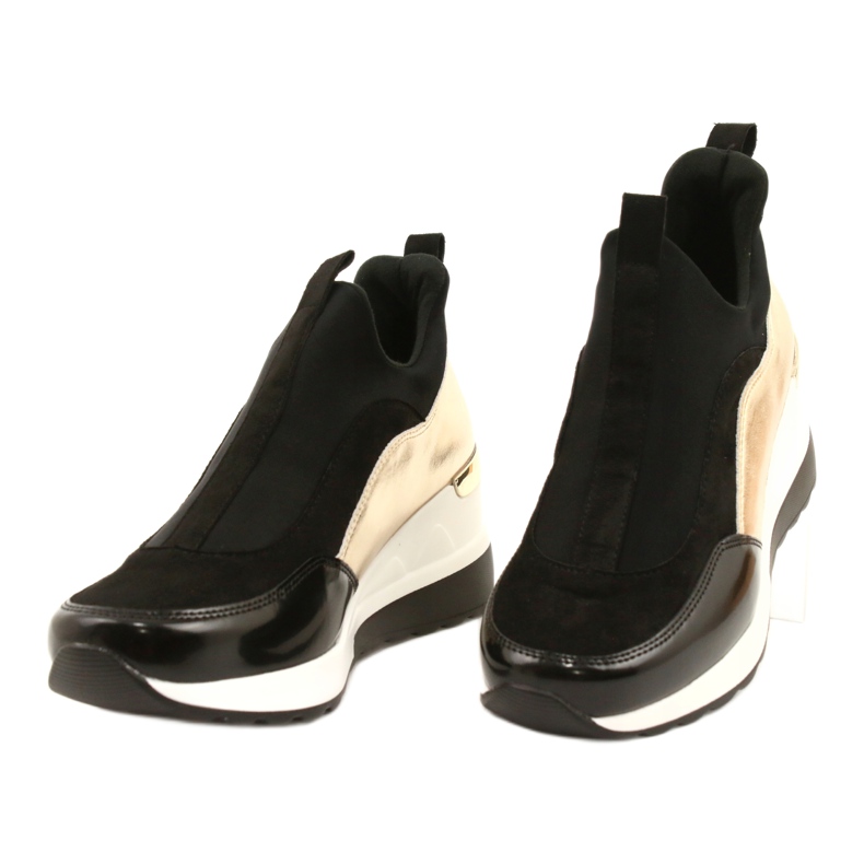 Evento wedge sneakers 21PB35-4000 svart gyllene 4