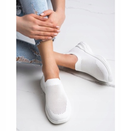 Ideal Shoes Slip-on skor med mesh vit 2