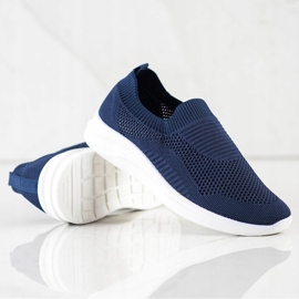 Ideal Shoes Navy Sports Slipons blå 1