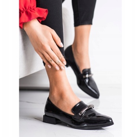 S. BARSKI Lackerade mockasiner i Spitz svart 2