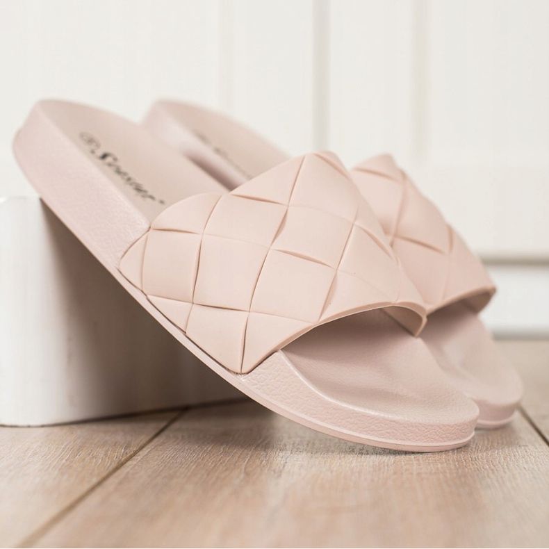 Seastar Bekväma gummi tofflor beige 2