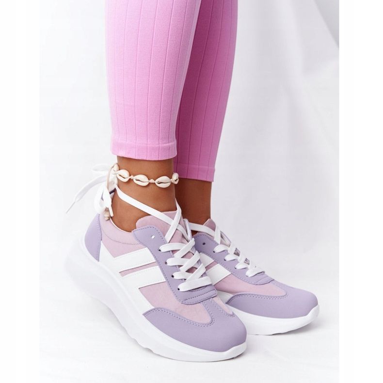 PS1 Kvinnors sportskor Sneakers Violet Holiday vit purpur rosa 2