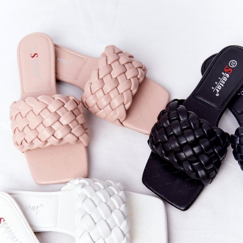 PS1 Dam Beige Cheryl flätade tofflor 1