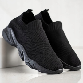 SHELOVET Bekväma slip-on skor svart 1