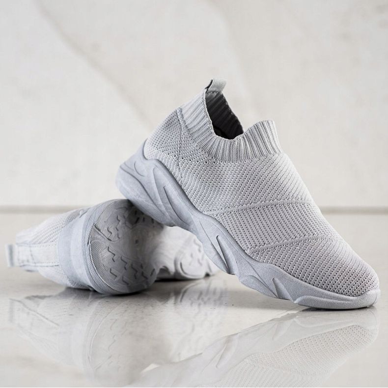 SHELOVET Bekväma slip-on skor grå 1