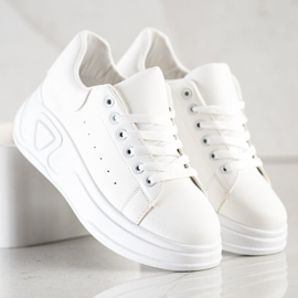 SHELOVET Snygga Eco Leather Sneakers vit 2