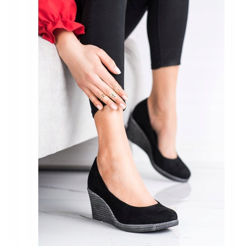 VINCEZA mocka pumpar svart 2