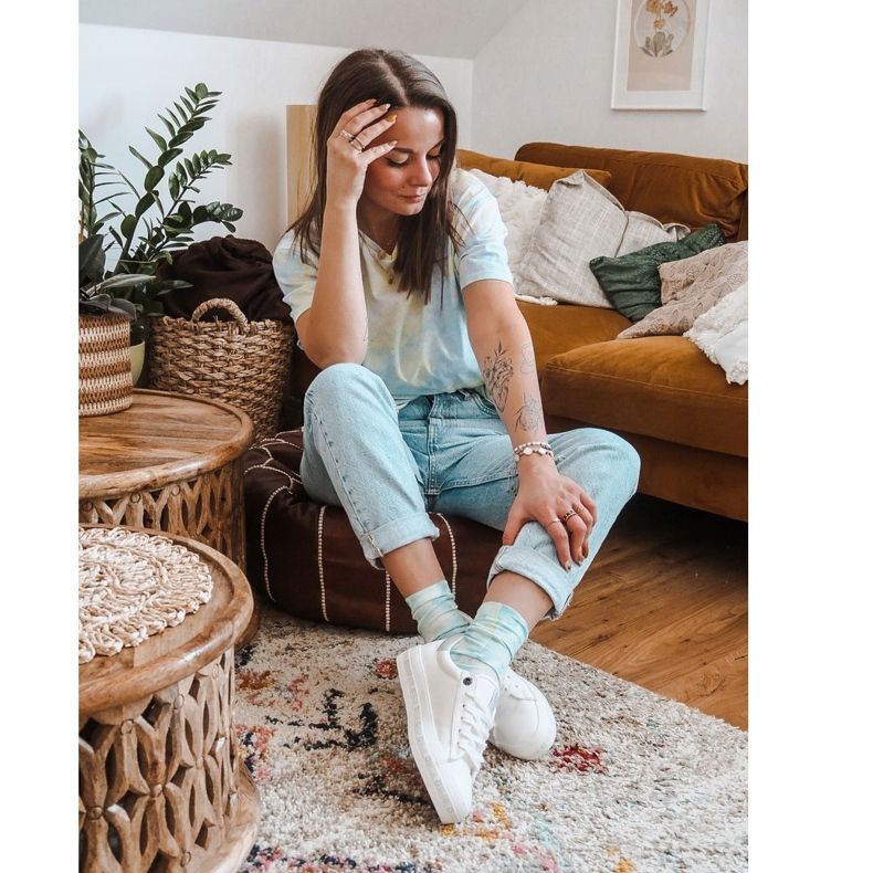 Dam Sneakers Big Star White Snake GG274194 vit 2