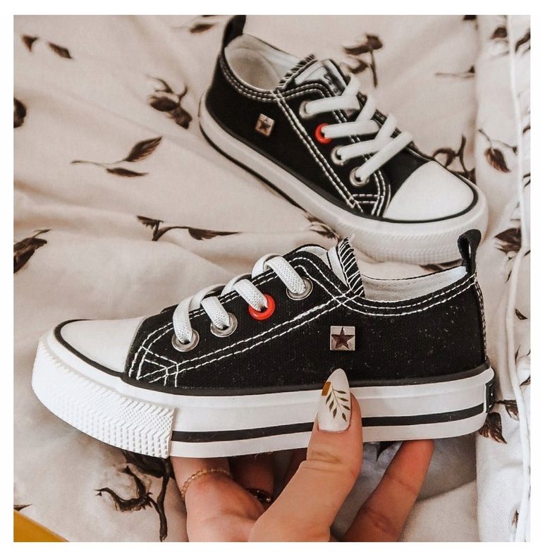 Barnens klassiska låga sneakers Big Star HH374090 Svart ['svart'] 2