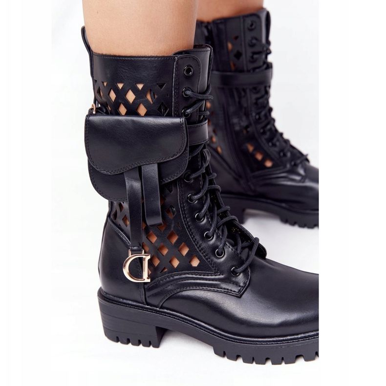 PS1 Openwork svarta stövlar med Kidney Rock Star 2