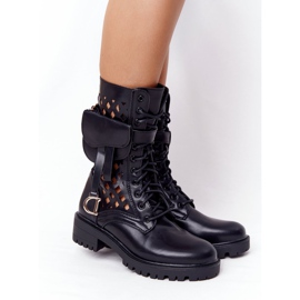 PS1 Openwork svarta stövlar med Kidney Rock Star 1